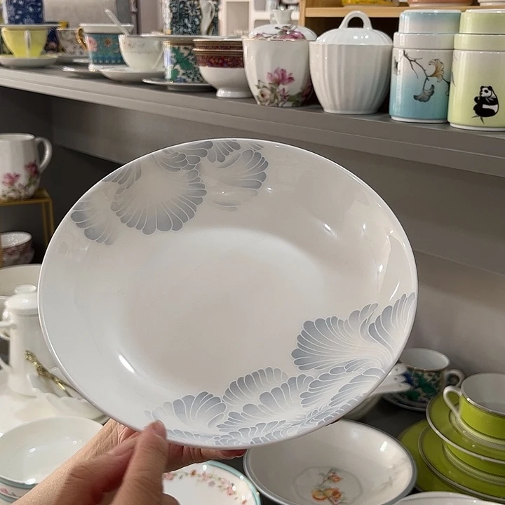 瓷片微瑕骨瓷盘两只装釉中