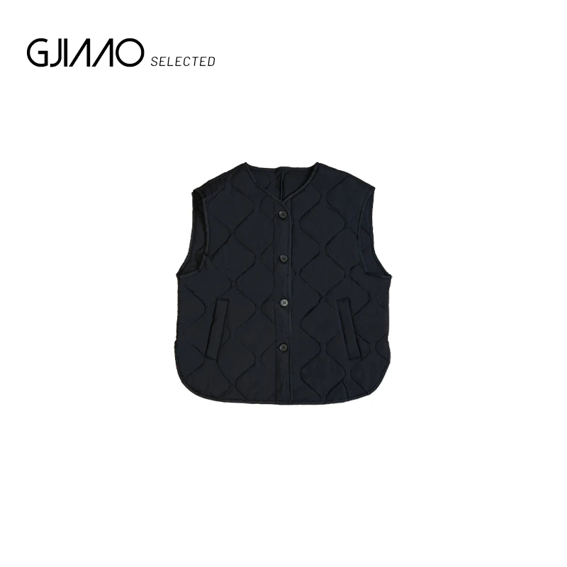 243824 字母黑标圆领棉马甲