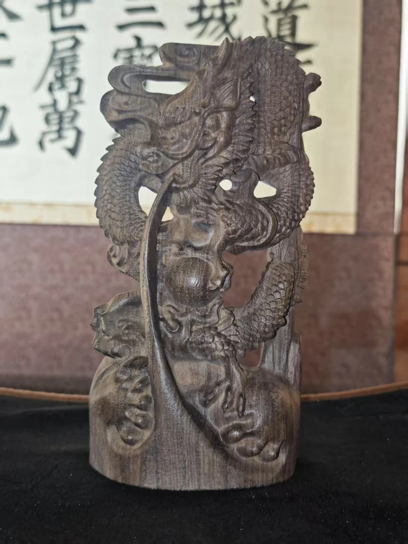 龙腾四海精品雕刻摆件40