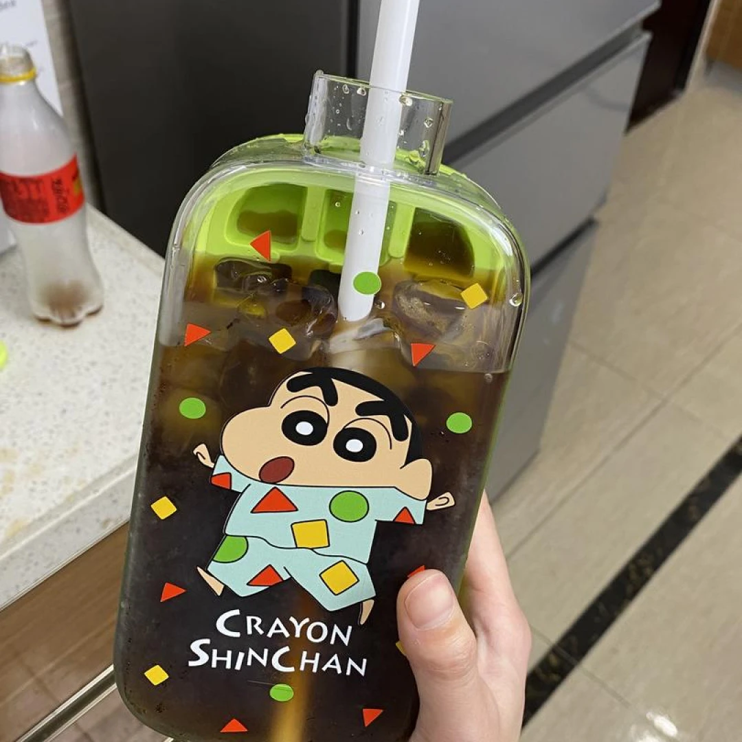 【重生】蜡笔小新按压冰格冰块模具家用冰杯冰创意玩具配件套装