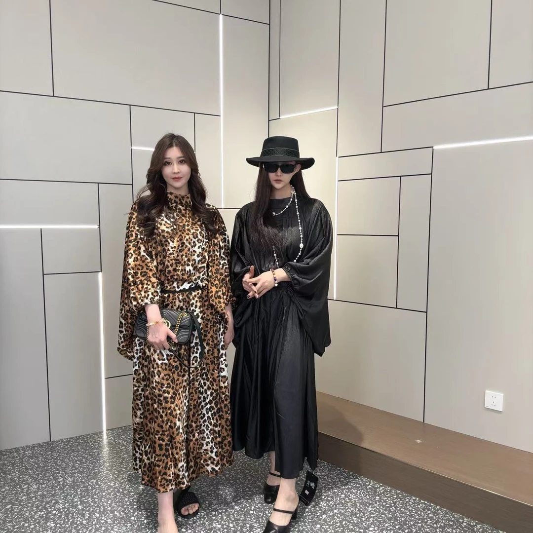 LL【女王优选】轻奢高端时尚气质设计师衣裙套装670豹纹显瘦宽松