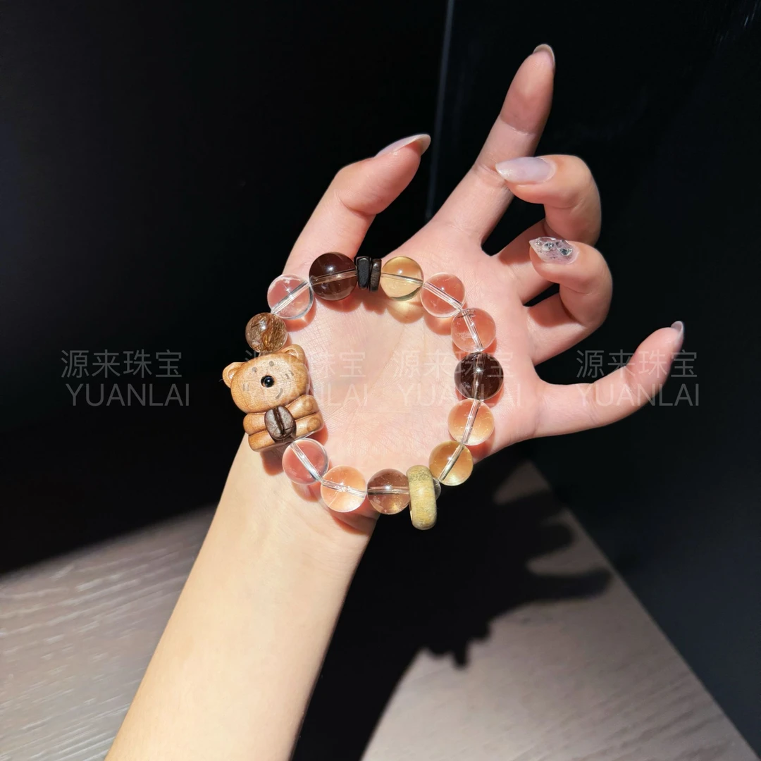 源源手作*萌熊幻彩手串E