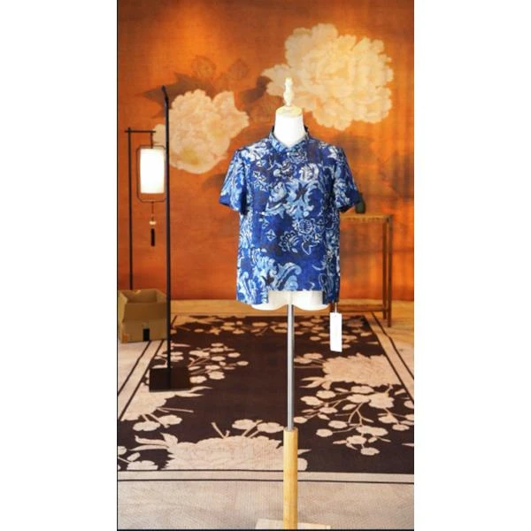 青花瓷香云纱上衣