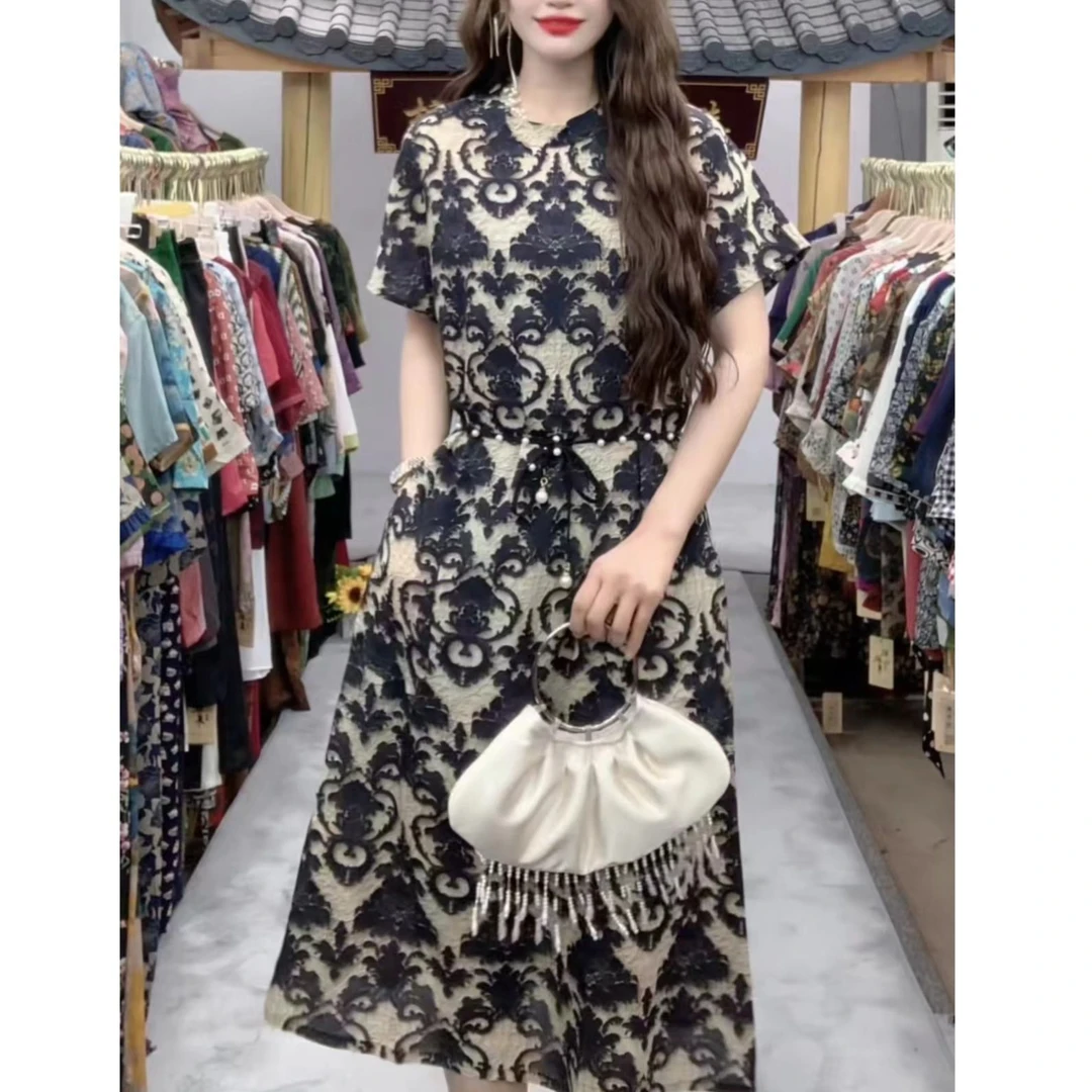 6673-34新款时尚气质休闲连衣裙