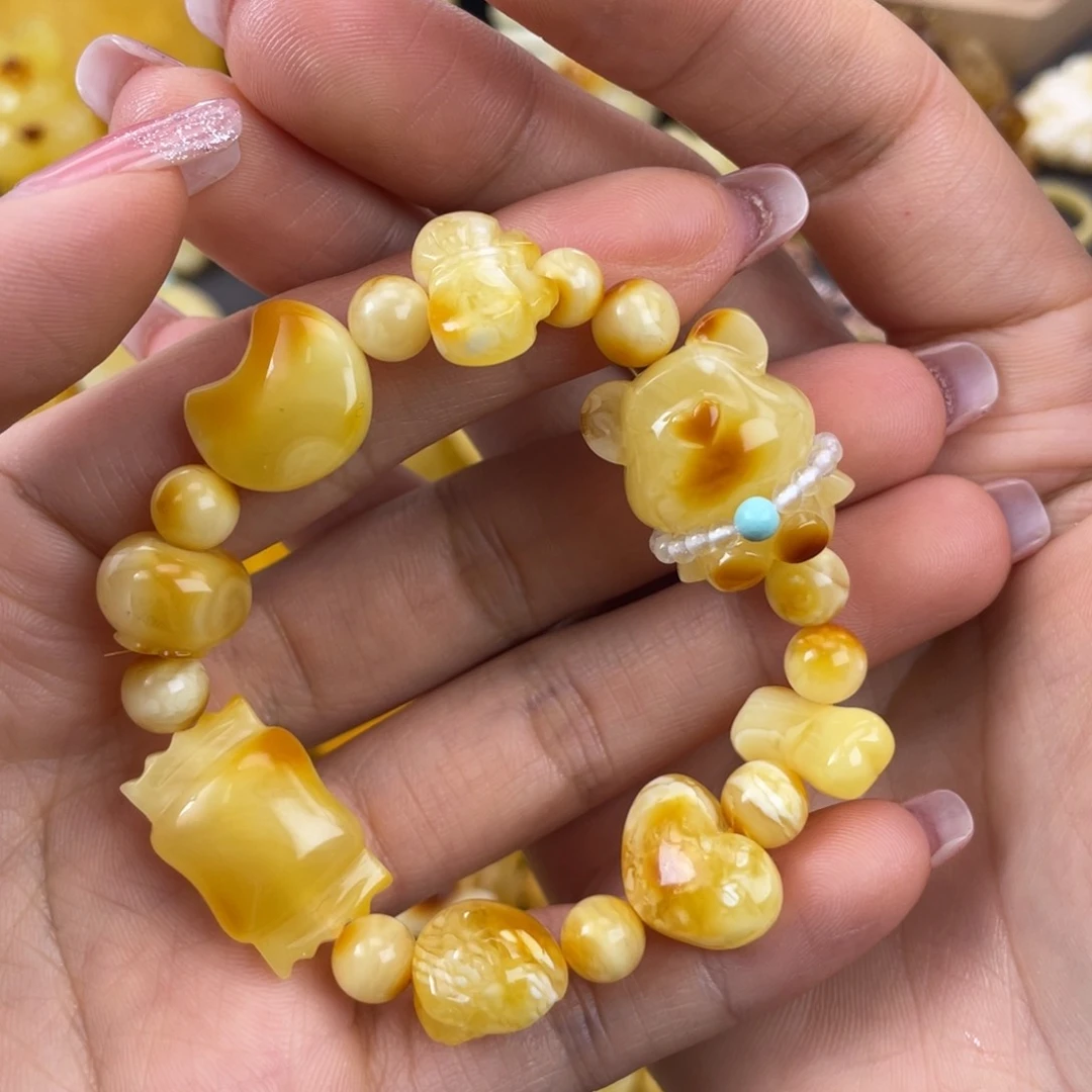 琥珀裸石未镶嵌蜜蜡