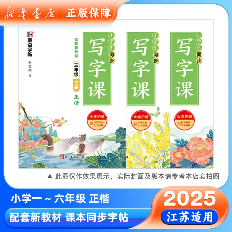 2025春小学生同步写字课正楷墨点字帖一二三四五六年级下册语文