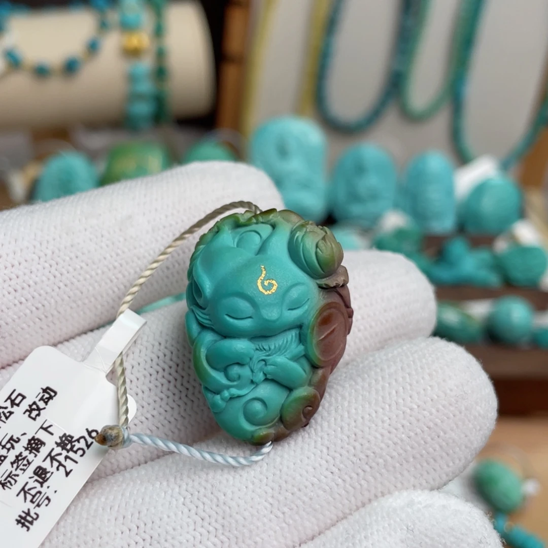 绿松石未镶嵌特色凤九