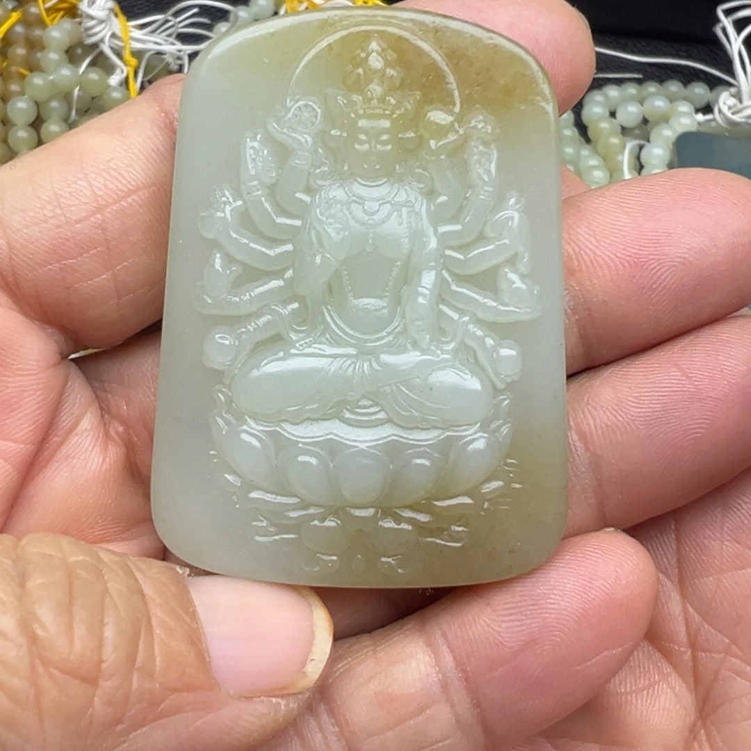 和田玉（糖玉）未镶嵌吊坠(不含链)