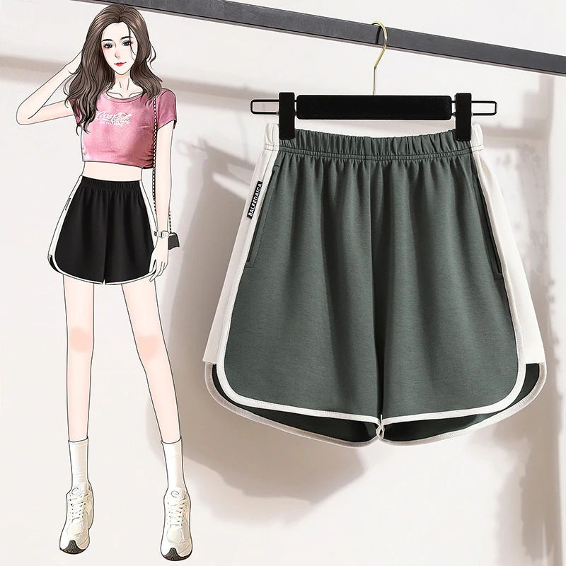 运动短裤女夏季2025新款女款户外a字三分裤高腰显瘦宽松休闲热裤