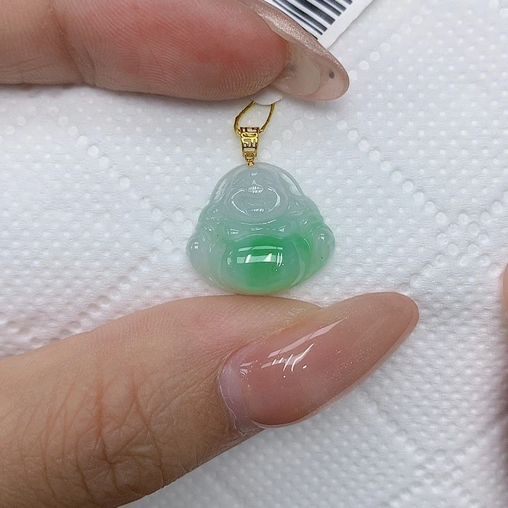 颈饰18K金镶嵌翡翠