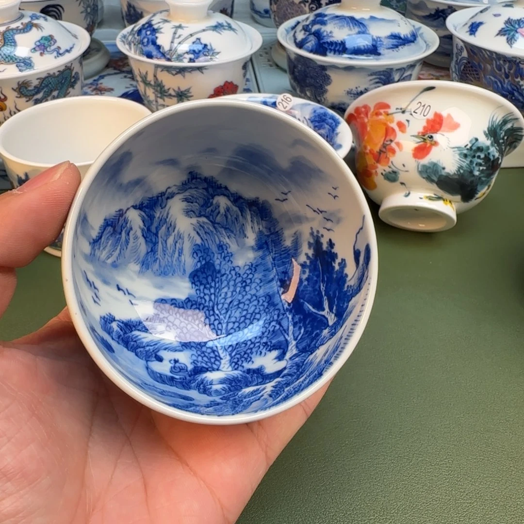 纯手工纯手绘茶具石头235