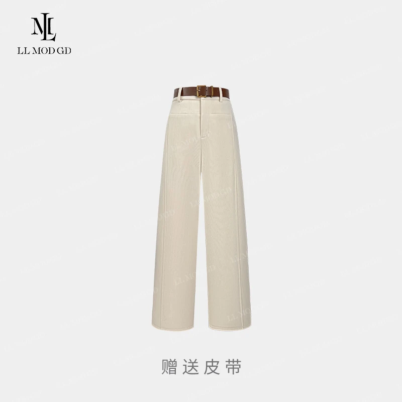 LL·MOD·GD【苏苏】长裤女款秋冬显瘦休闲宽松直筒阔腿裤子YL-254651