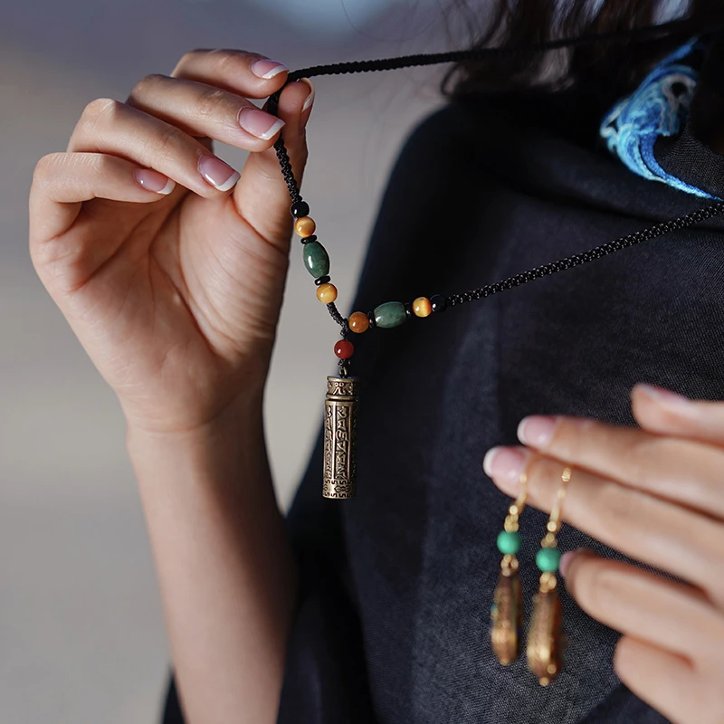 非金属树脂项链 【宫佩Cocoa小苏】民族风项链耳饰套装沙漠旅游