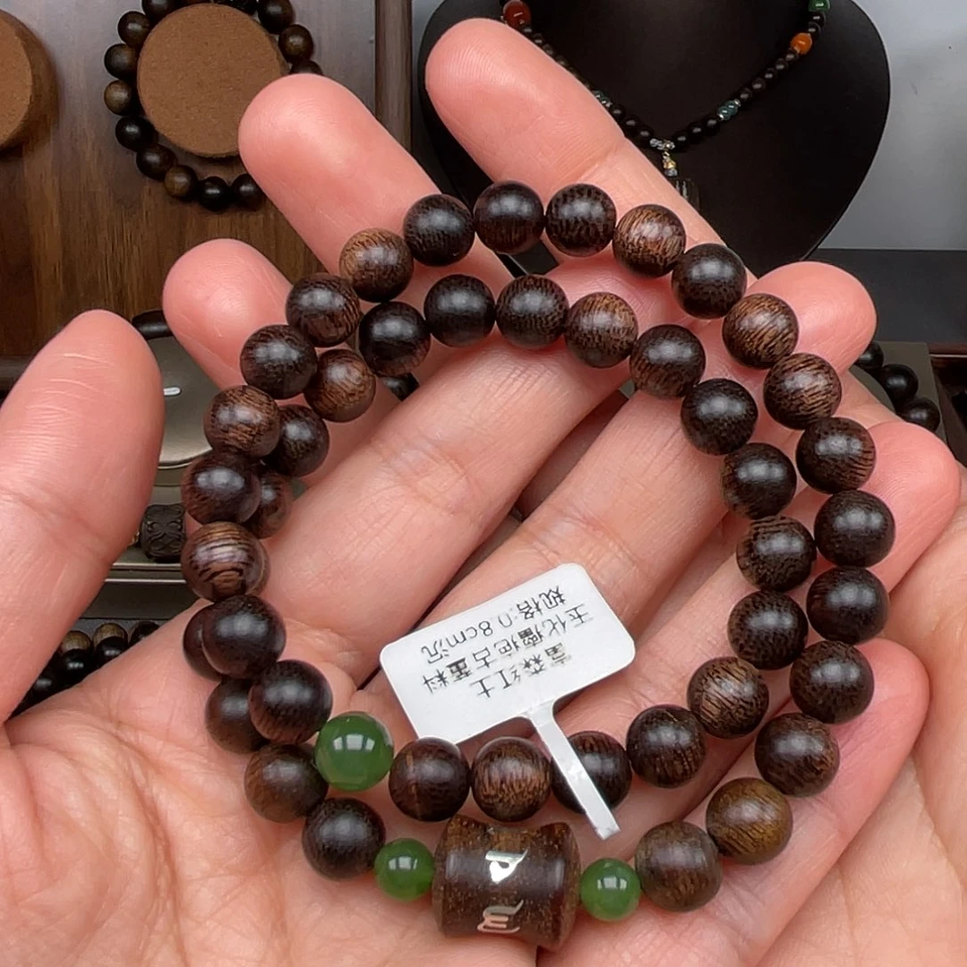 沉香手串鑫****饰越南富森土沉0.8瘤疤