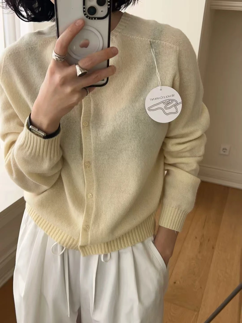 25年韩国Mondy春季新款直邮 柔软舒服简约温柔风针织开衫