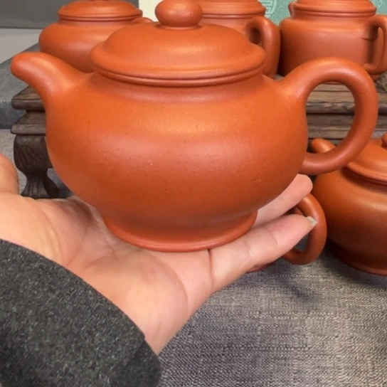 缘***秋朱泥茶壶宜兴紫砂