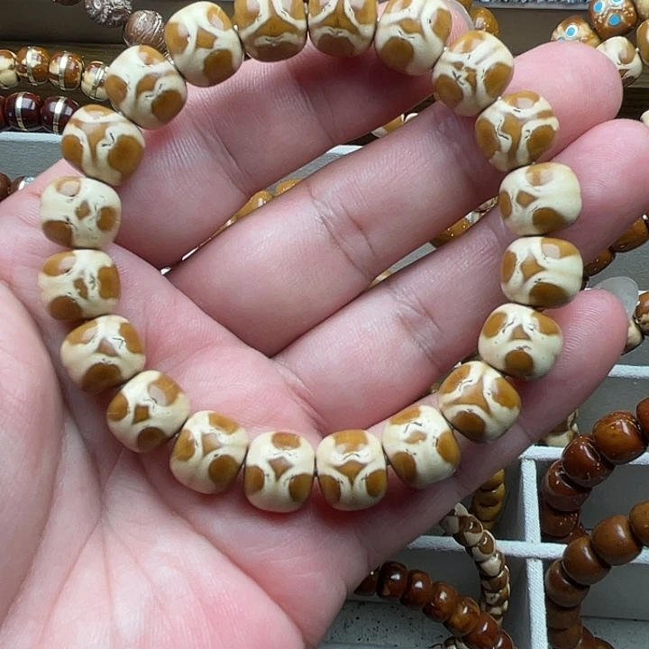 竣***希紫金鼠手串紫金鼠熊猫眼三花鬼脸手串