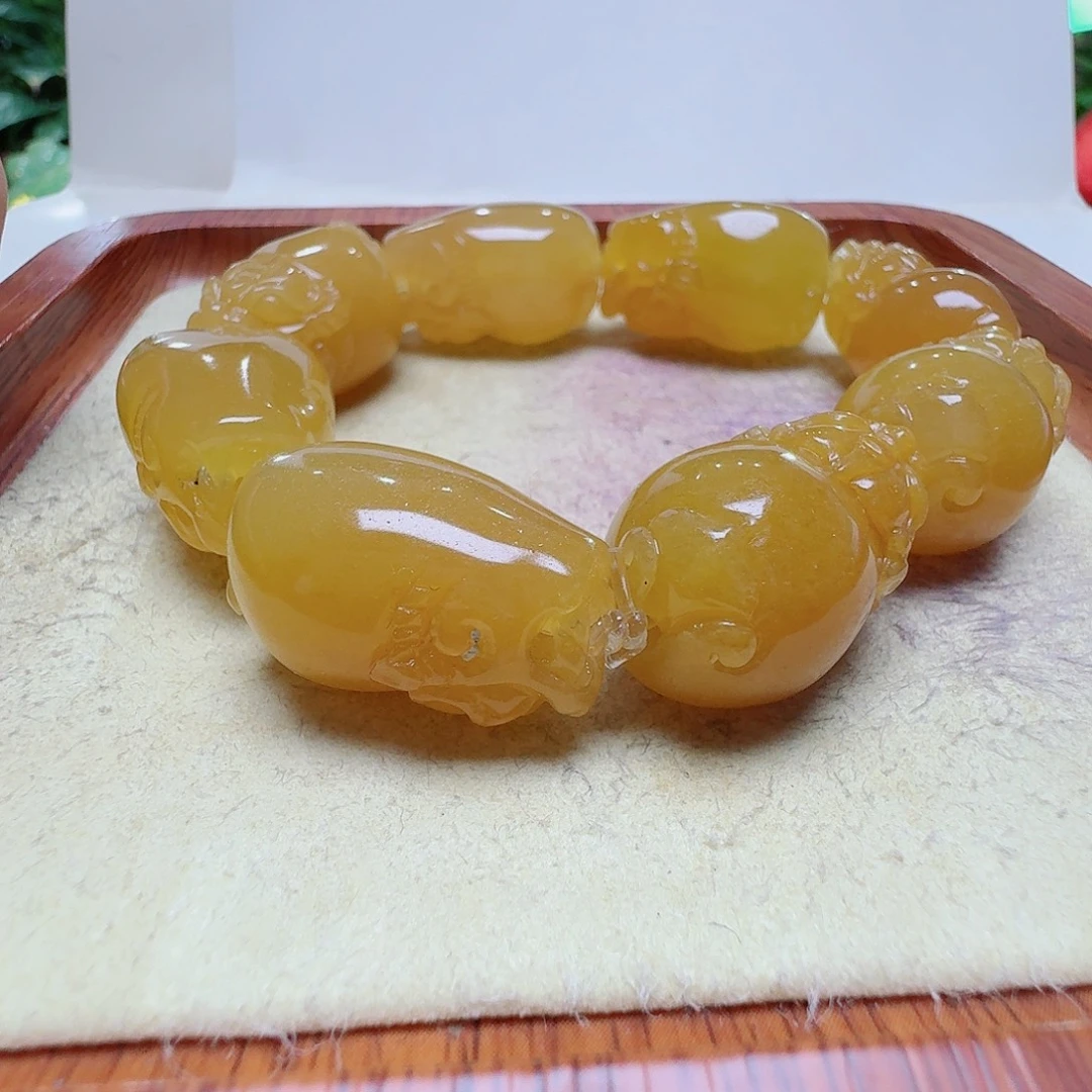 *****石英质玉（黄龙玉）未镶嵌手链