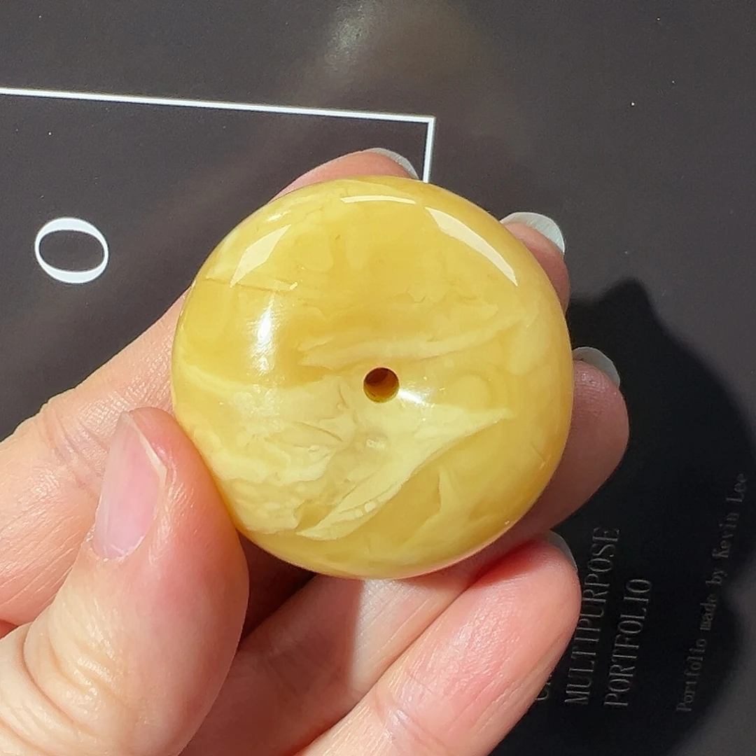 琥珀未镶嵌裸石平安扣