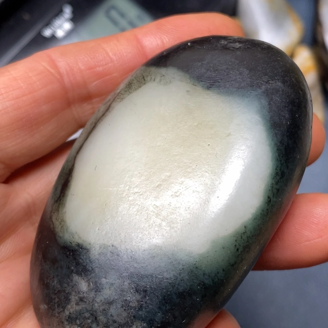 和田玉未镶嵌挂件陈***麻