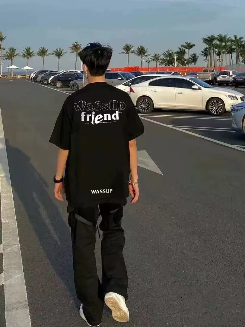 （重磅纯棉）Friend新品推荐重磅高街穿搭高级感学生党短袖T恤