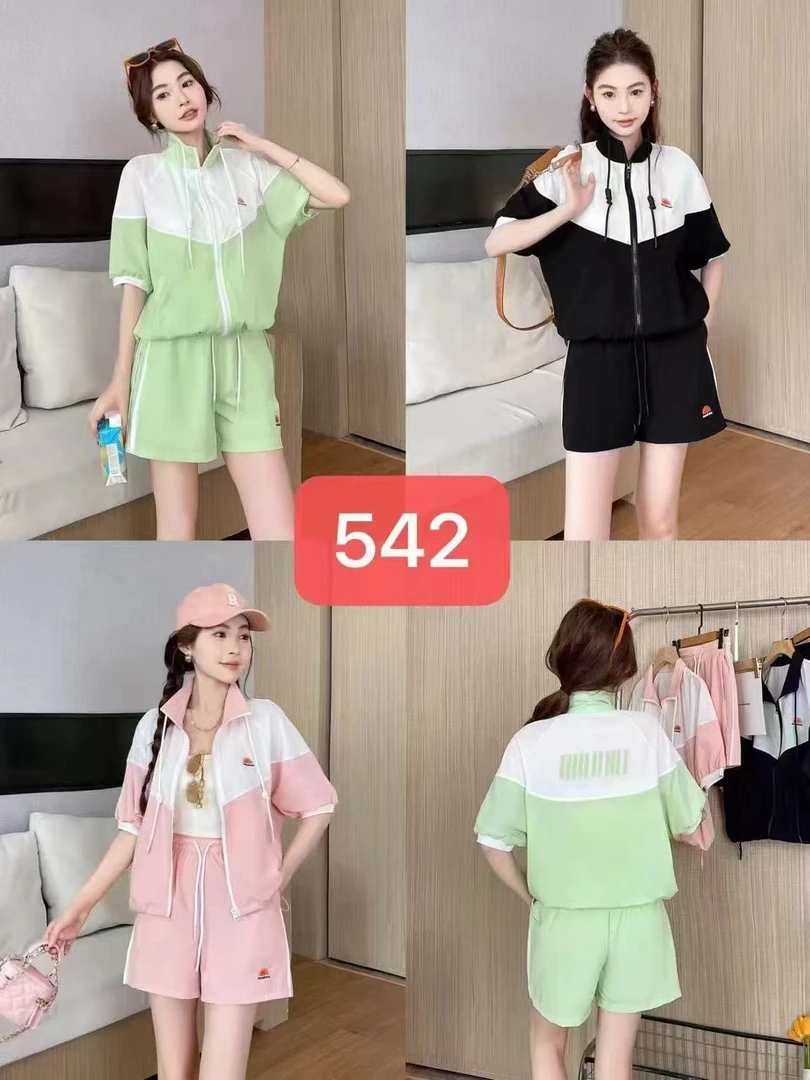 夏季冰感透气舒适柔软休闲运动套装542