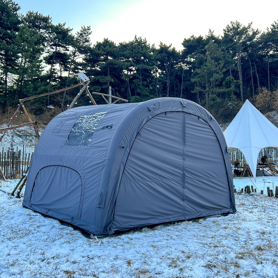 《隧道》超大空间棉布充气隧道帐篷可互联带观景天窗适合户外露营