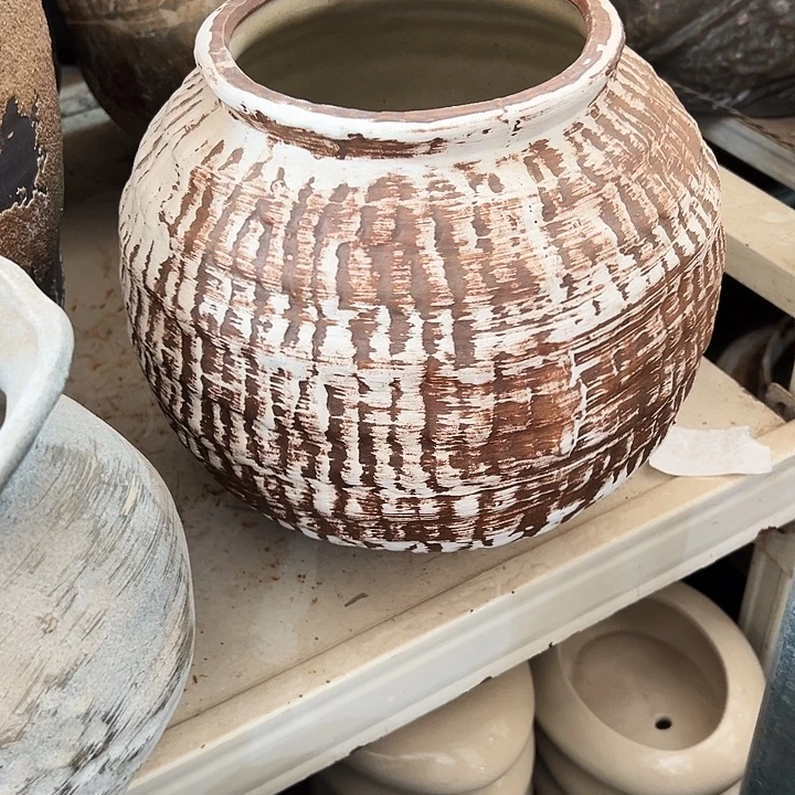 景德镇精品花盆栽适合口15高24