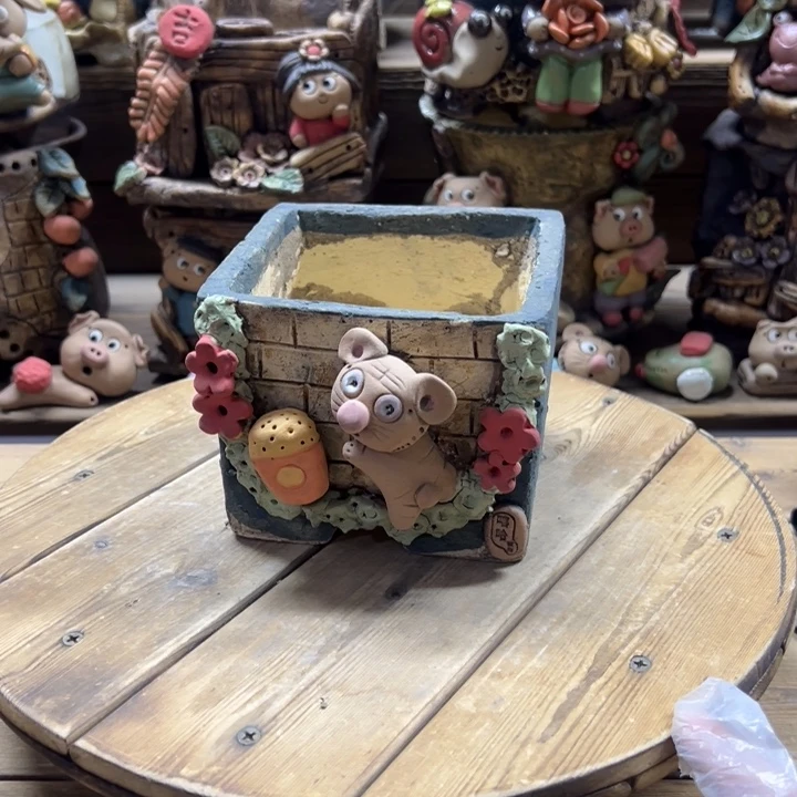 嘻哈多肉花盆百搭