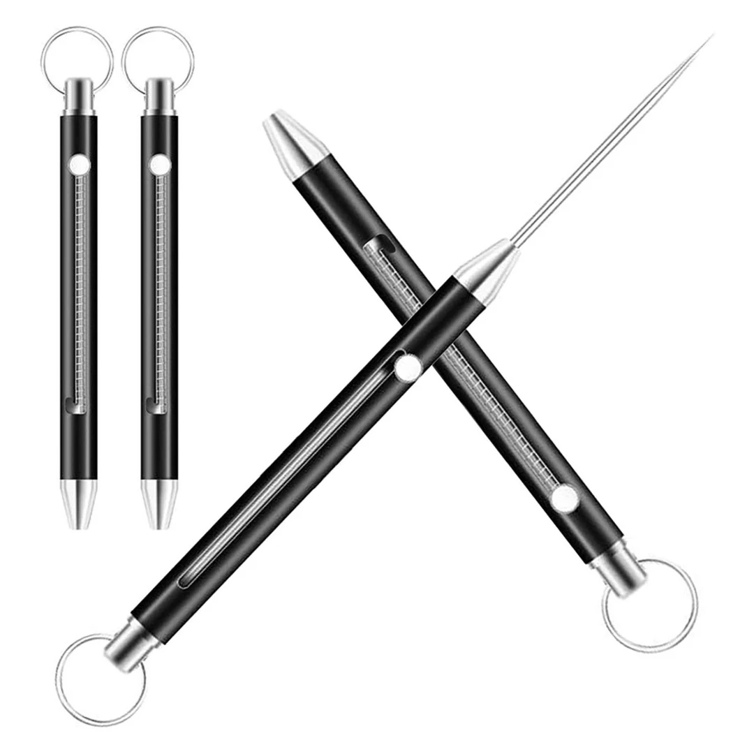 304不锈钢多功能伸缩牙签便携随身携带钥匙扣掏牙剔牙水果签