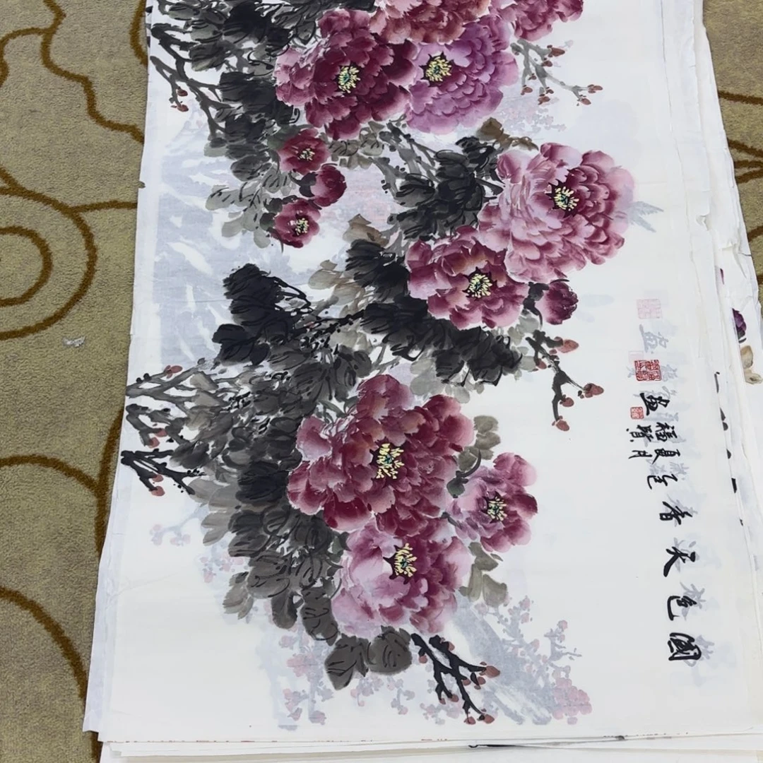 国画罗福贤四尺花鸟艺