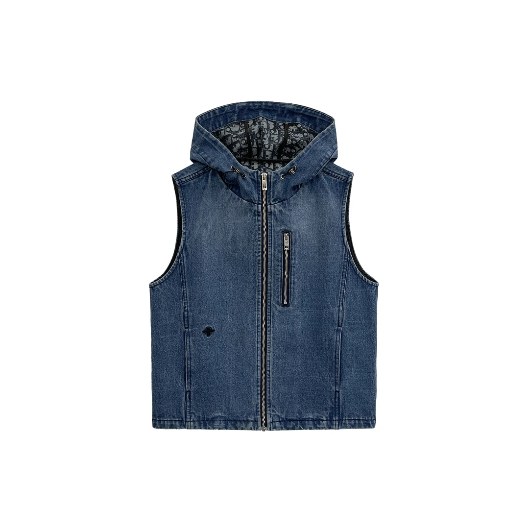 宋-【Reoyddirne】25春季百搭时尚宽松拼色连帽马甲春夏115223