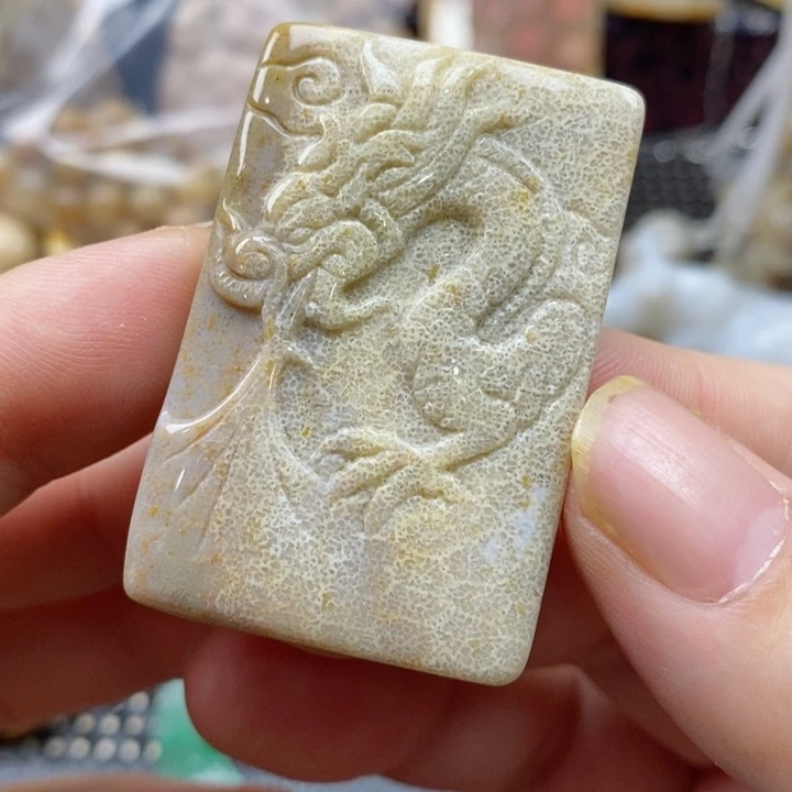 硅化珊瑚（珊瑚玉）颈饰未镶嵌