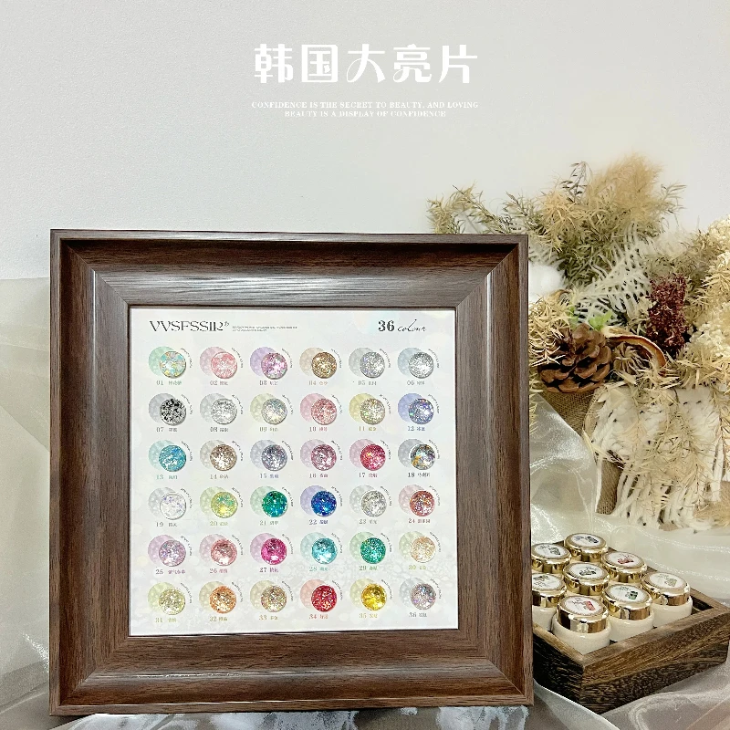 JHMX/家和美学2025新款36色套装爆闪大亮片手脚可涂美甲指甲油胶