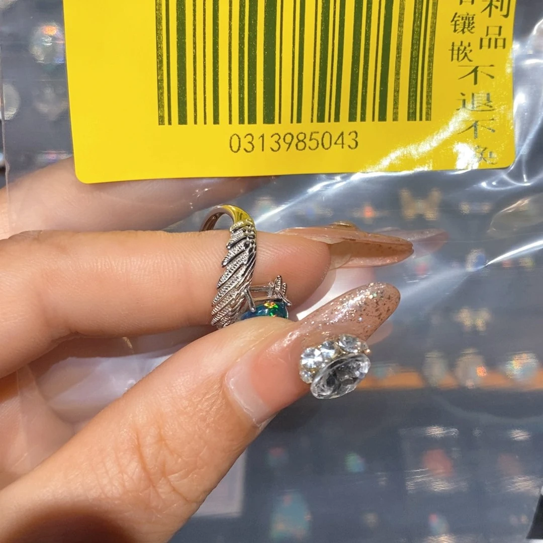 R***菌欧泊银S925镶嵌欧泊戒指