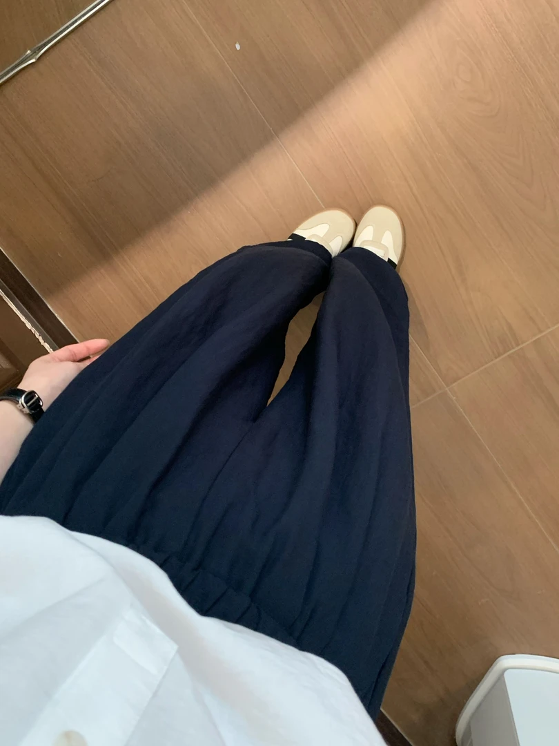 【Niche Young】女春夏橡筋舒适上班通勤宽松慵懒风休闲裤CX20351