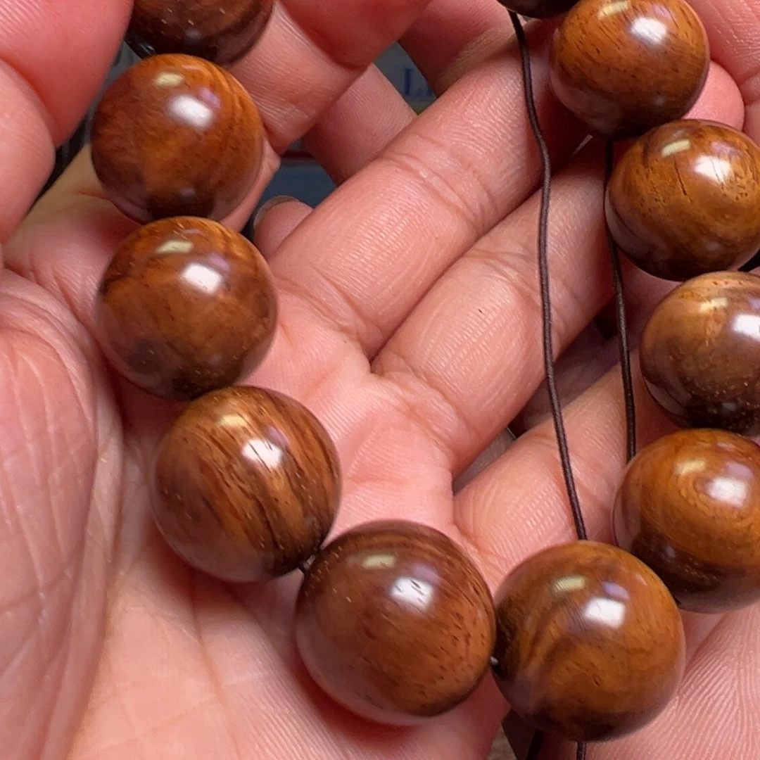 黄花梨/降香黄檀手串越黄1.8瑕疵