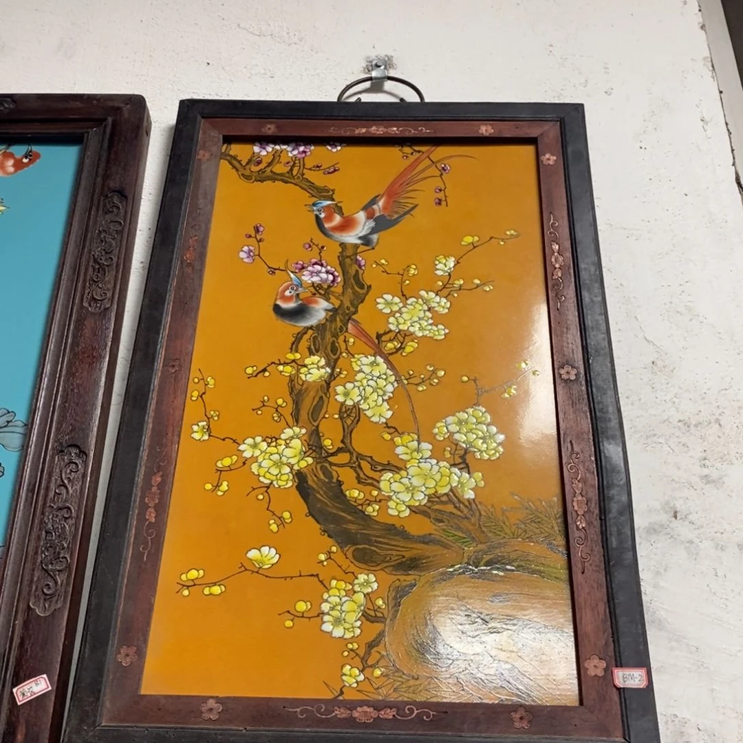 瓷片60*37 景德镇瓷板画柴窑烧制