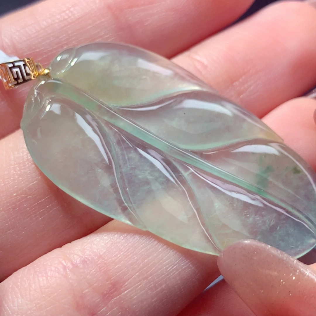 定制翡翠18K金镶嵌翡翠