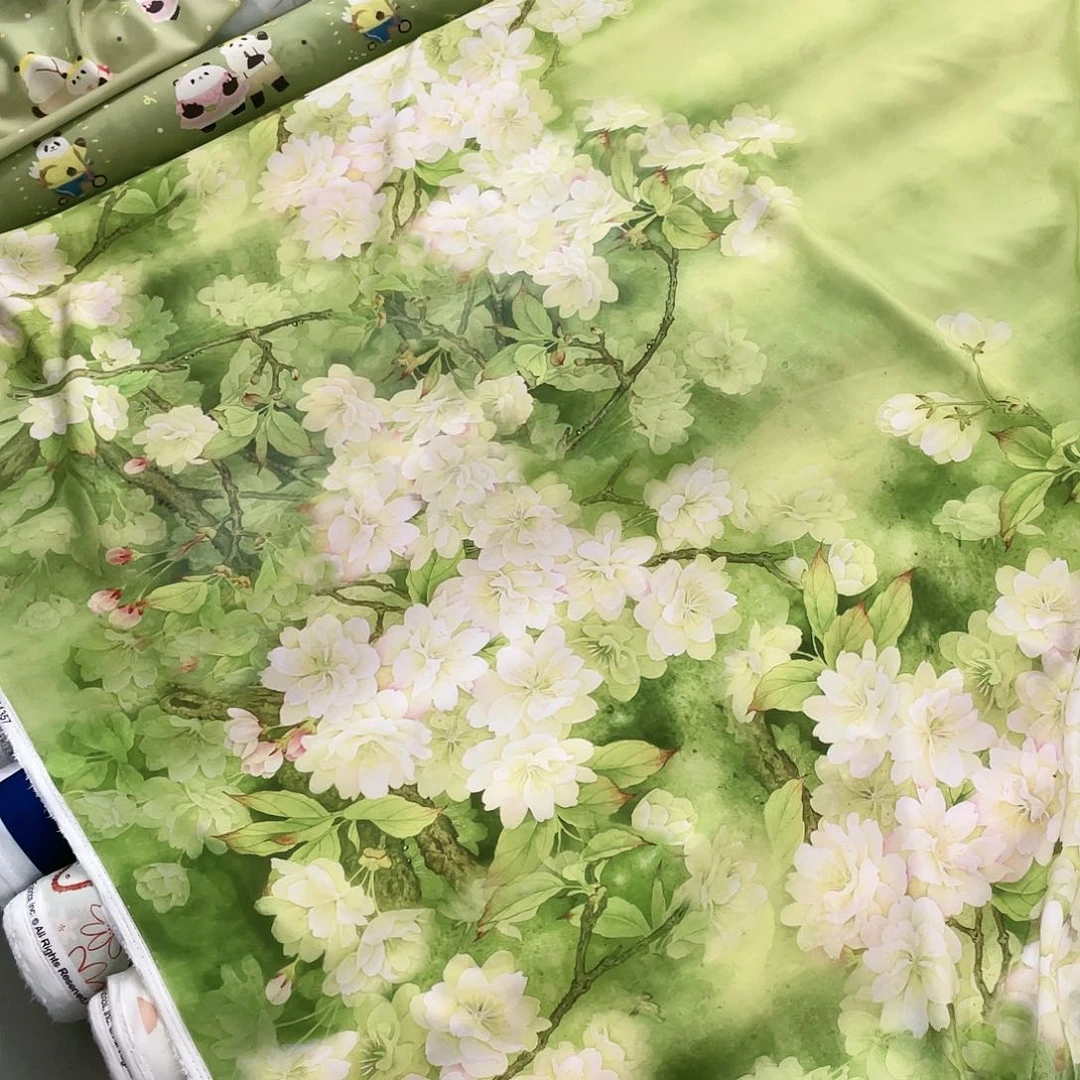 一米价天丝人丝1.4米宽果子布艺地卷