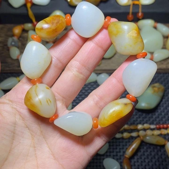 和田玉手链未镶嵌南***吉