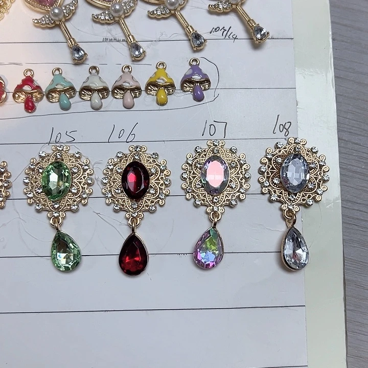 107号蝴蝶结合金材料5个