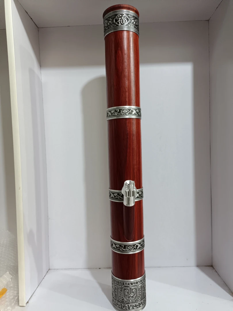 红花梨大号五道包箍、高78公分、内口径7.8公分、外口径9.6公分