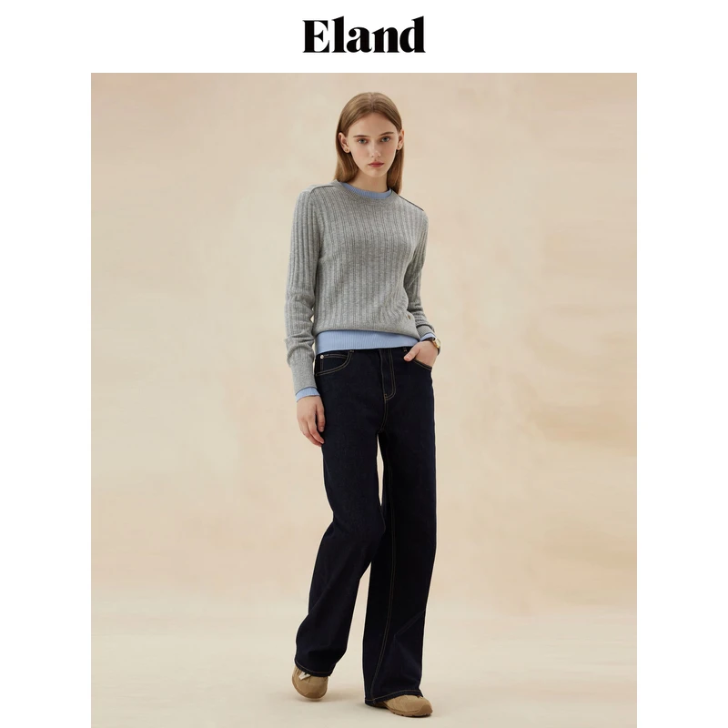 【女装优选YZ】Eland衣恋毛衣女EEKWE49M04