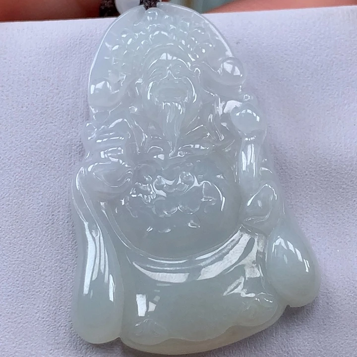 颈饰未镶嵌翡翠财神吊坠