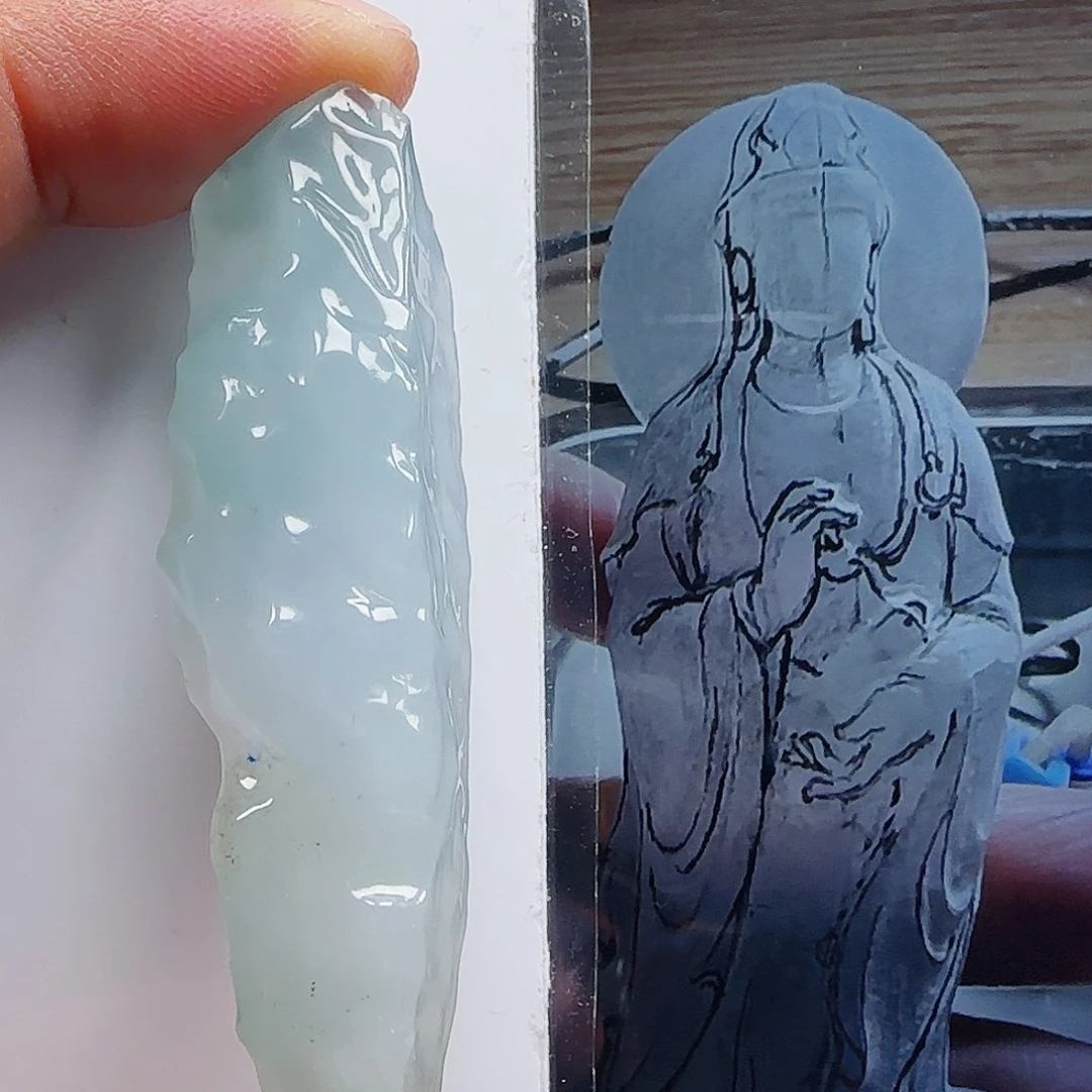 定制翡翠未镶嵌缅甸天然A货翡翠含老师工艺