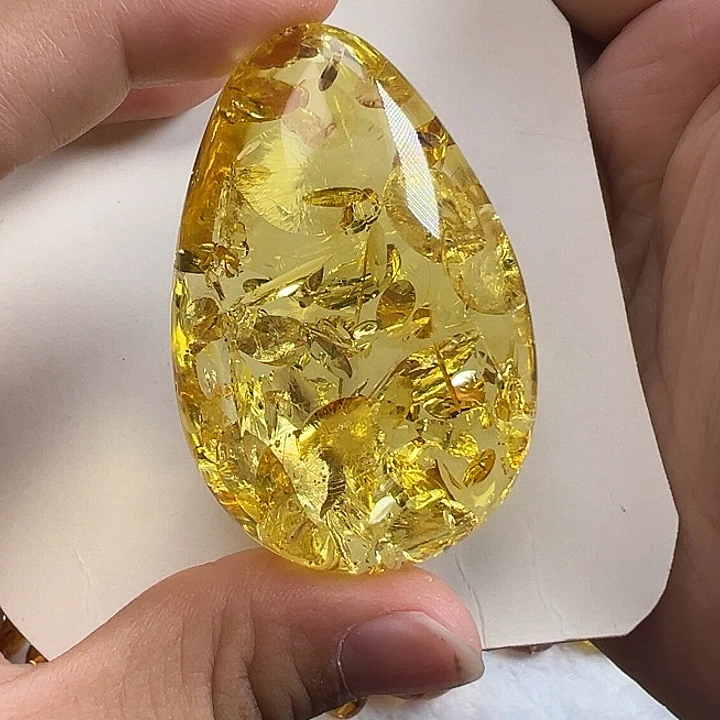 琥珀银S925镶嵌颈饰