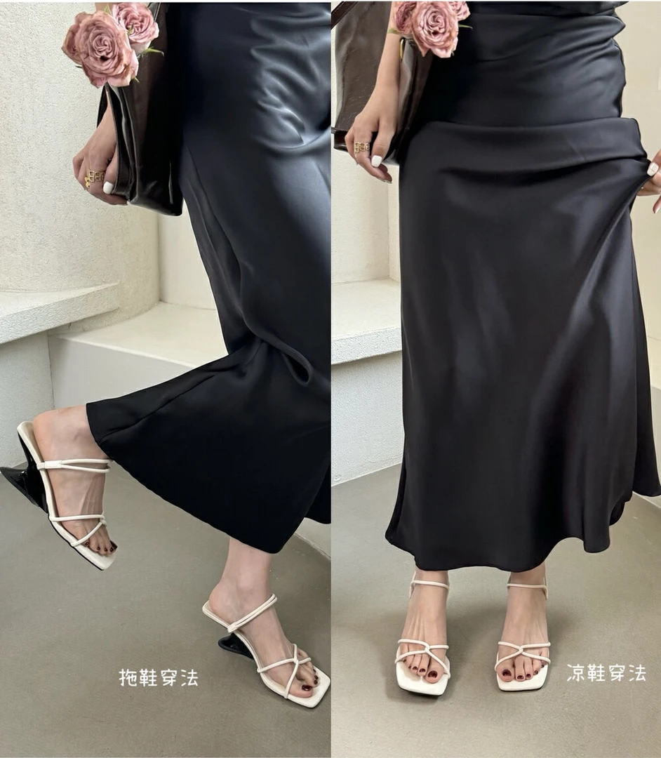 新中式简约气质两穿坡跟凉鞋  985-2