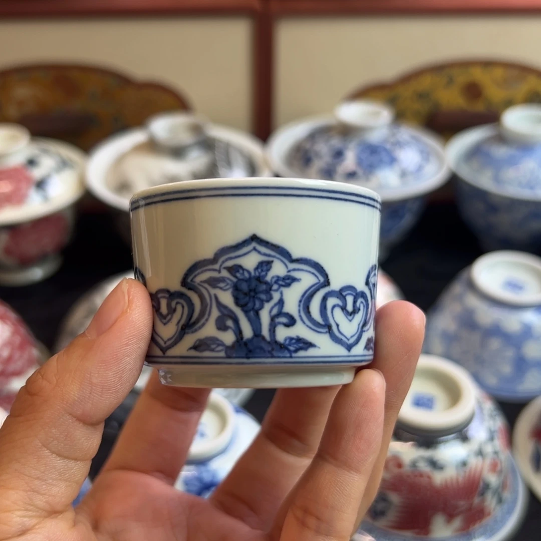 手绘花卉一口杯福利