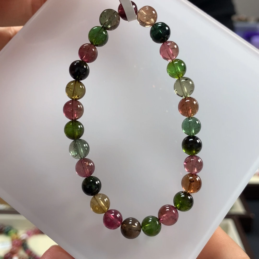 碧玺手链未镶嵌6.9毫米左右